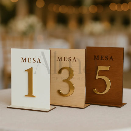 O número de mesa madeira destaca-se pela sua simplicidade elegante e acabamento sofisticado. Esta peça foi desenhada a pensar em que valorizam o detalhe.